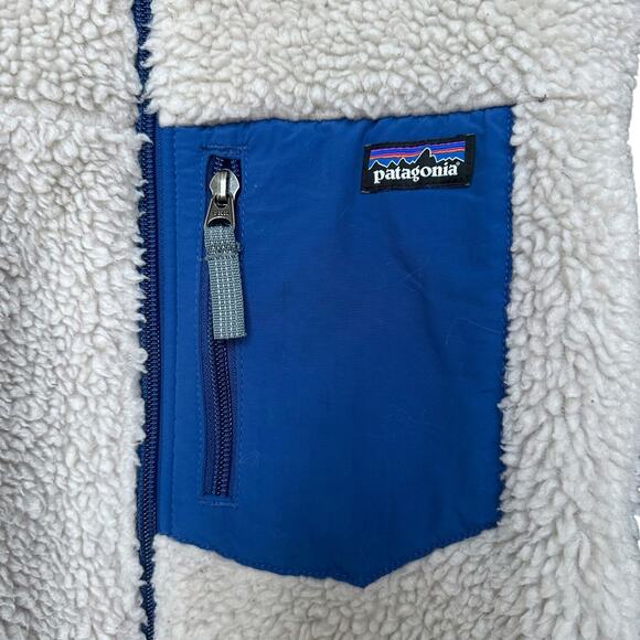 Patagonia Retro- X Jacket Kid’s Size XXL (16-18), Natural/ Blue - Picture 7 of 12